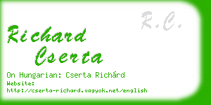 richard cserta business card